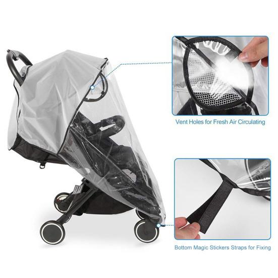 Stroller Rain Cover Waterproof Windproof Breathable Dust Snow Rain Protection Stroller Travel