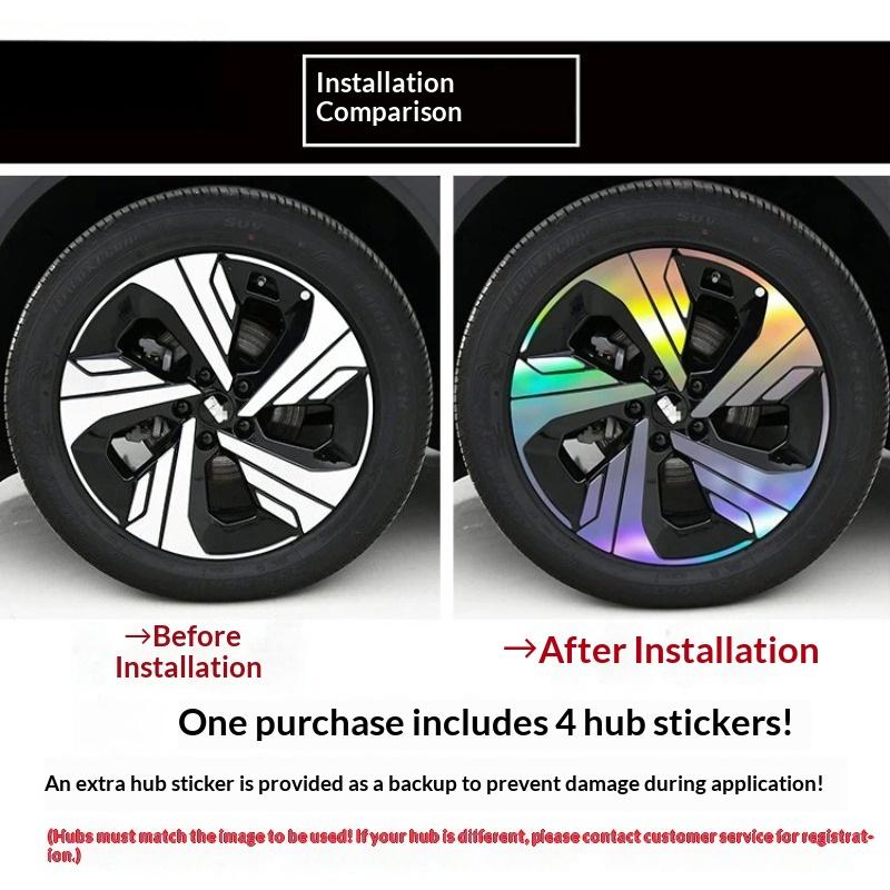 For Geely EX5 Geely Galaxy E5 DIY Hub Rim Sticker Vinyl Decal Blackout Skin Wrap Automotive Wheel Styling Decal