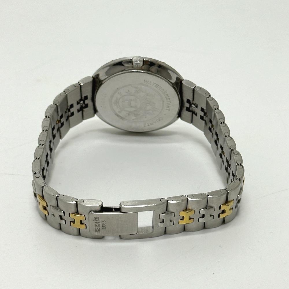 HERMES Olympia Combi Quartz Wristwatch SS Silver/Gold