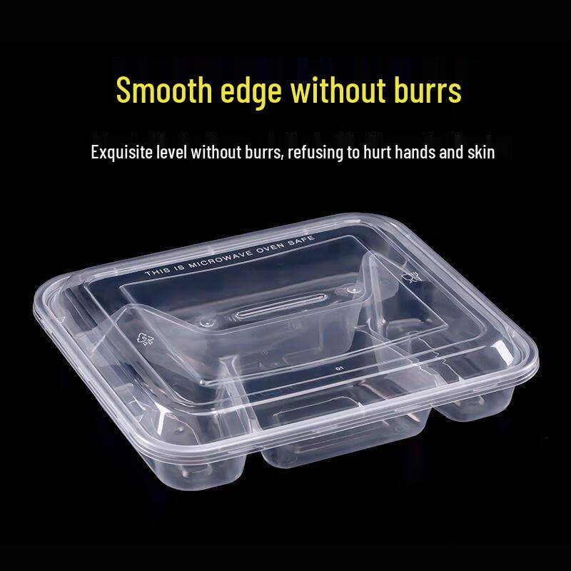 JingJingRS Disposable Multi-Compartment Meal Box