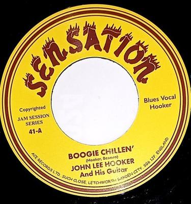 7-Zoll-Schallplatte JOHN LEE HOOKER - Boogie Chillen' / Boogie Chillen' # 41A SENSATION 2020 UK Blues