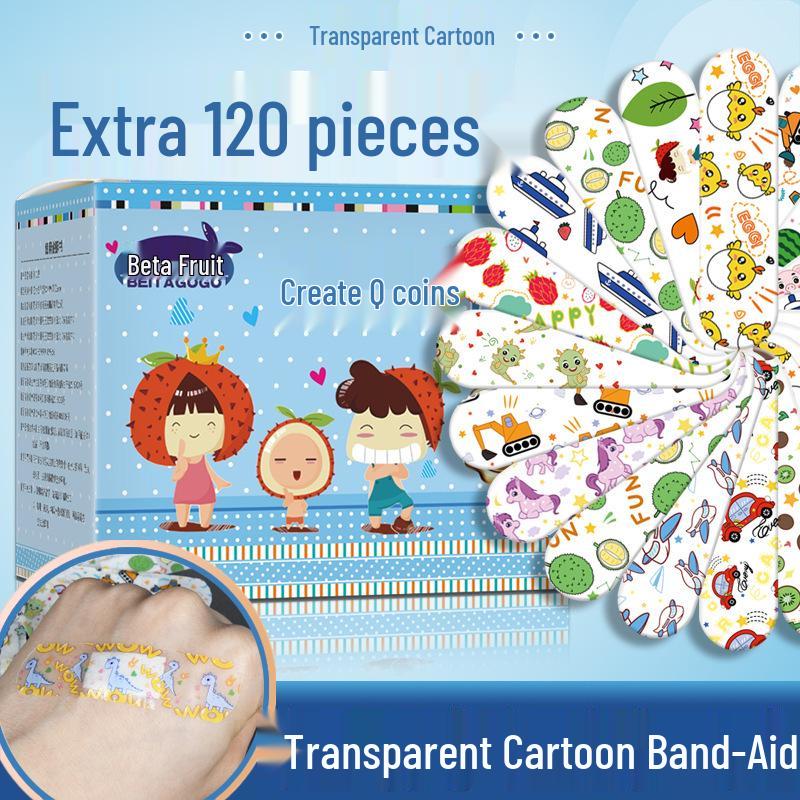 

Waterproof Cute Cartoon Kids Transparent Band-Aid with Hemostatic Foot Pad Domestic Trade белый
