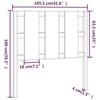 VidaXL Headboard Grey 105.5x4x100 Cm Solid Pine Wood 817977