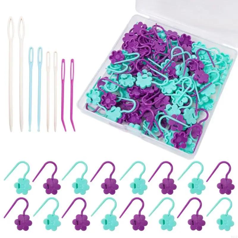 Floral Stitch Markers: Openable Flower-Shaped Knitting & Crochet Pins for Yarn Needlework