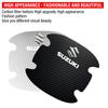 For Suzuki Swift Jimny Grand Vitara SX4 Samurai Spacia Liana 4Pcs Carbon fiber Car Door Handle Protection Emblem Sticker 1RF6A