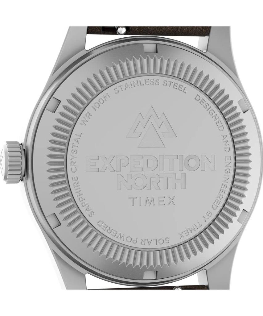 Timex Men's Expedition North Field Solar 36mm Watch - Brown Strap Black Dial Stainless Steel Case, Brown, One Size, 36mm Expedition Kitano Solar