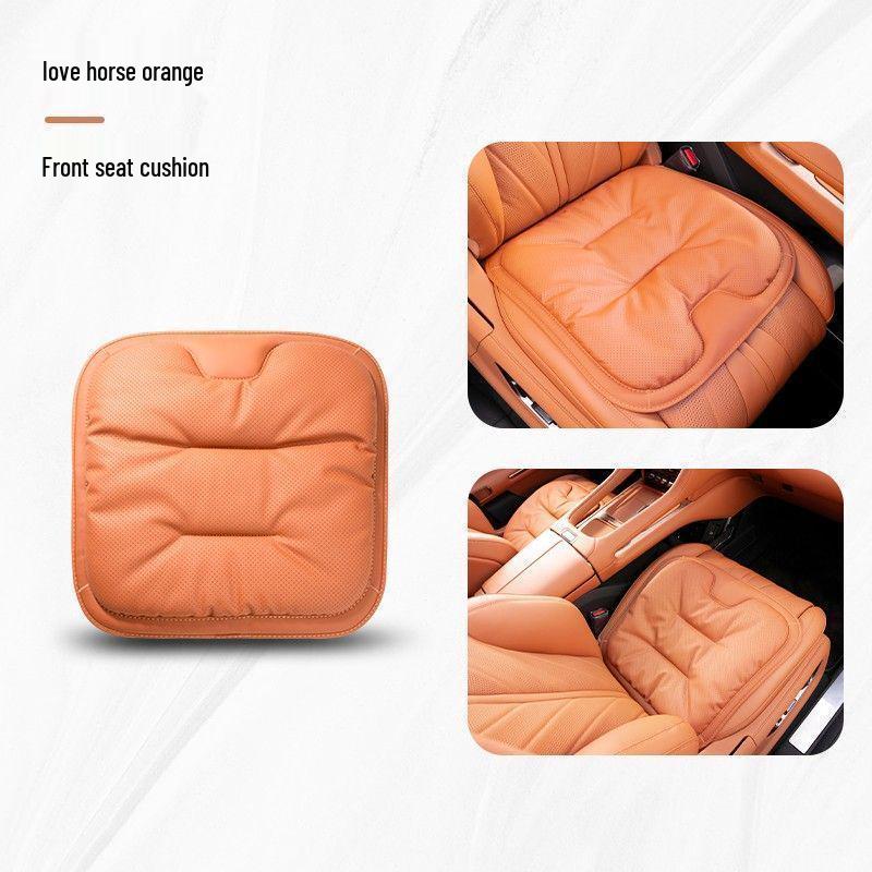 Nappa Leather Cooling Car Seat Cushion – Customizable, Non-Slip, Breathable, High-End, Four-Season Ventilation