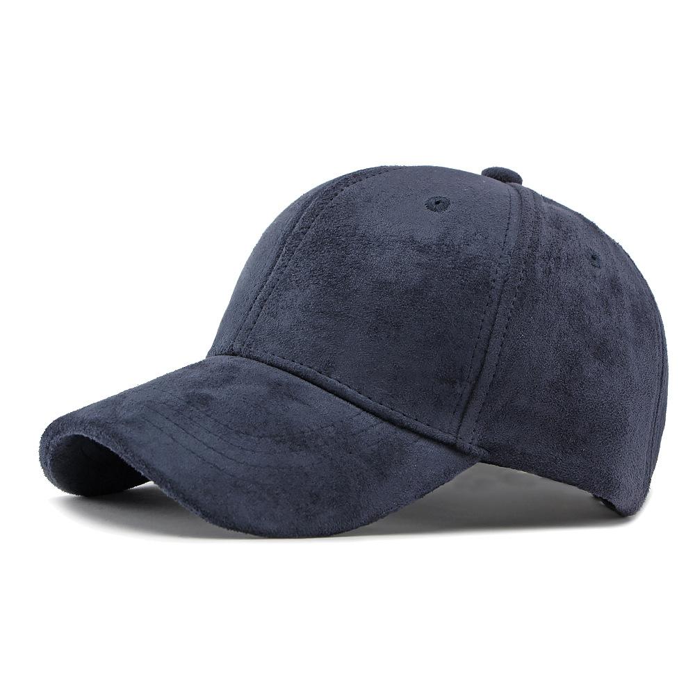 Unisex Suede Baseball Cap Adjustable Solid Color Sun Hat for Men Women Outdoor Sports