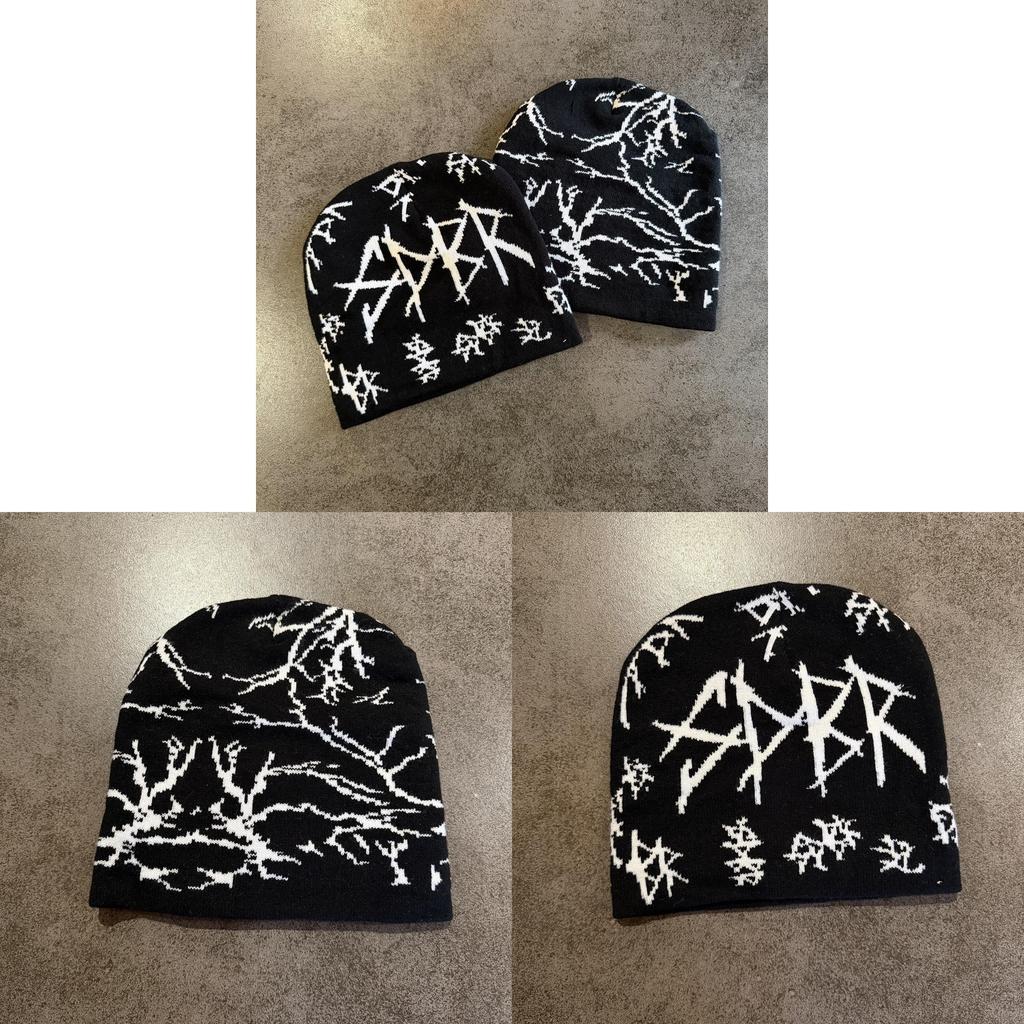 Knit Hat For Men And Women With Embroidered Letters And Color Block Design For Streetwear And Hip Hop Style