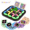 Kids Early Logical Rotating Desktop Game Brain Teaser Toy With Cards Stress Relief Spin Puzzle Game Montessori Learning Toys
