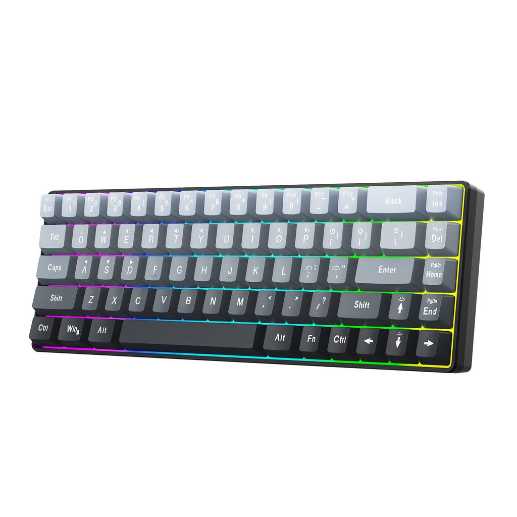 V200 68 Key RGB Gaming Keyboard with 3 Mode Connectivity Compatible for Multiple Devices