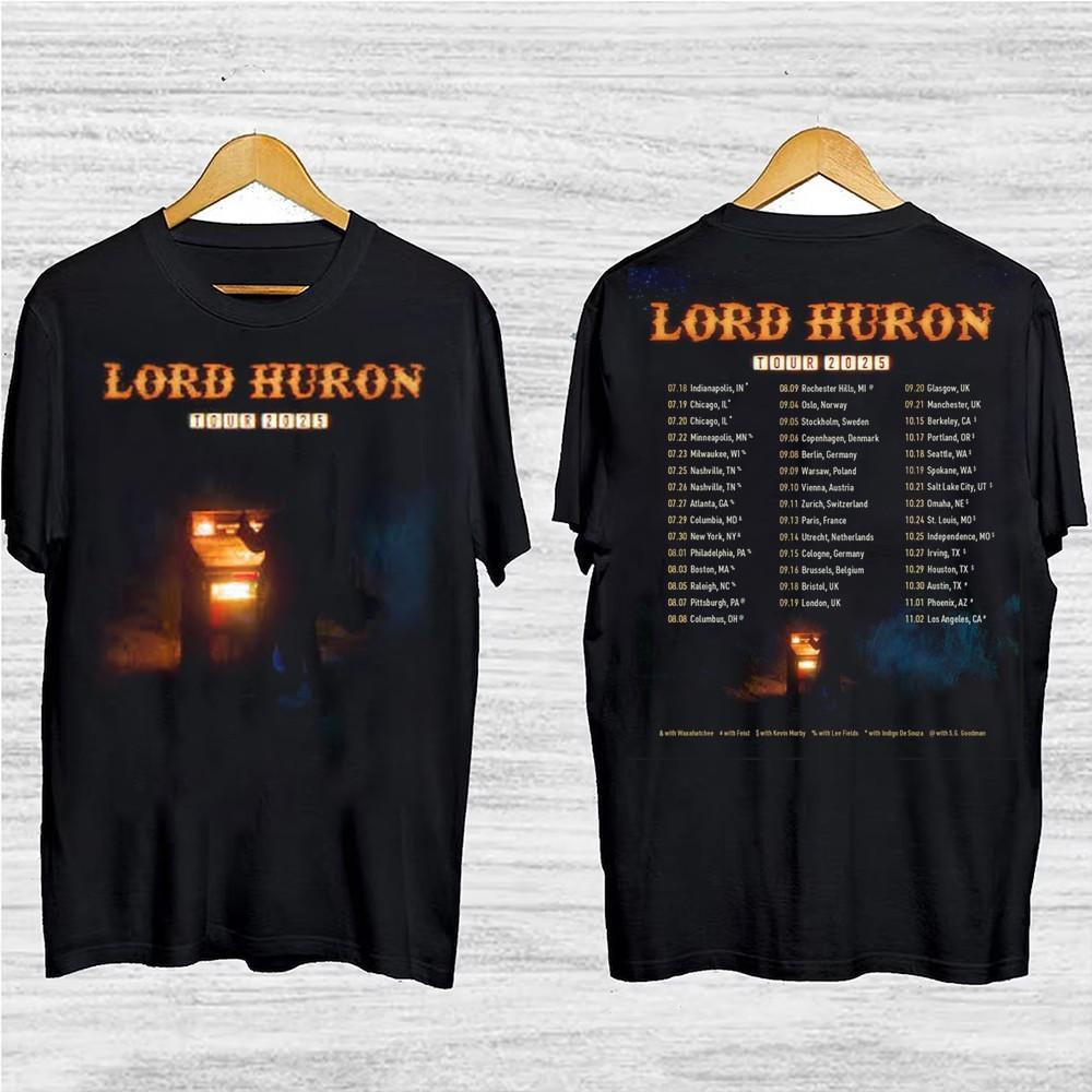 Популярная футболка LORD HURON TOUR 25 Хлопковая Мужская Все Размеры 21D168 Унисекс XXXL