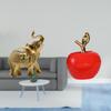 Elephant Statue Ornament Resin Art Crafts Animal Sculpture Decorative Figurine for Shelf Bedroom