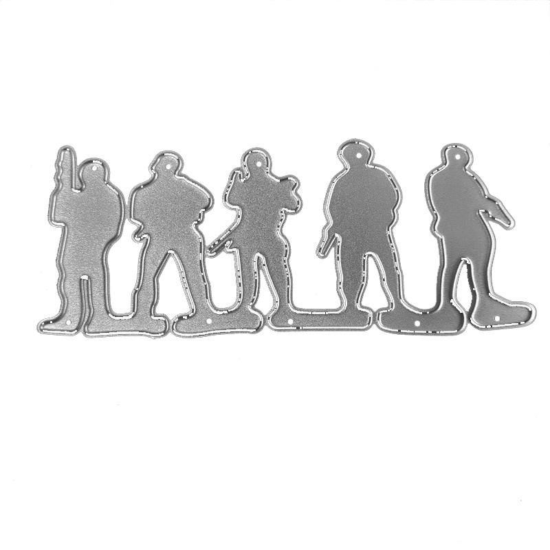 

Спецназ наемник военный дизайн стиль металлический трафарет DIY Скрапбукинг трафарет для тиснения бумага ремесло шаблон альбома серебряный