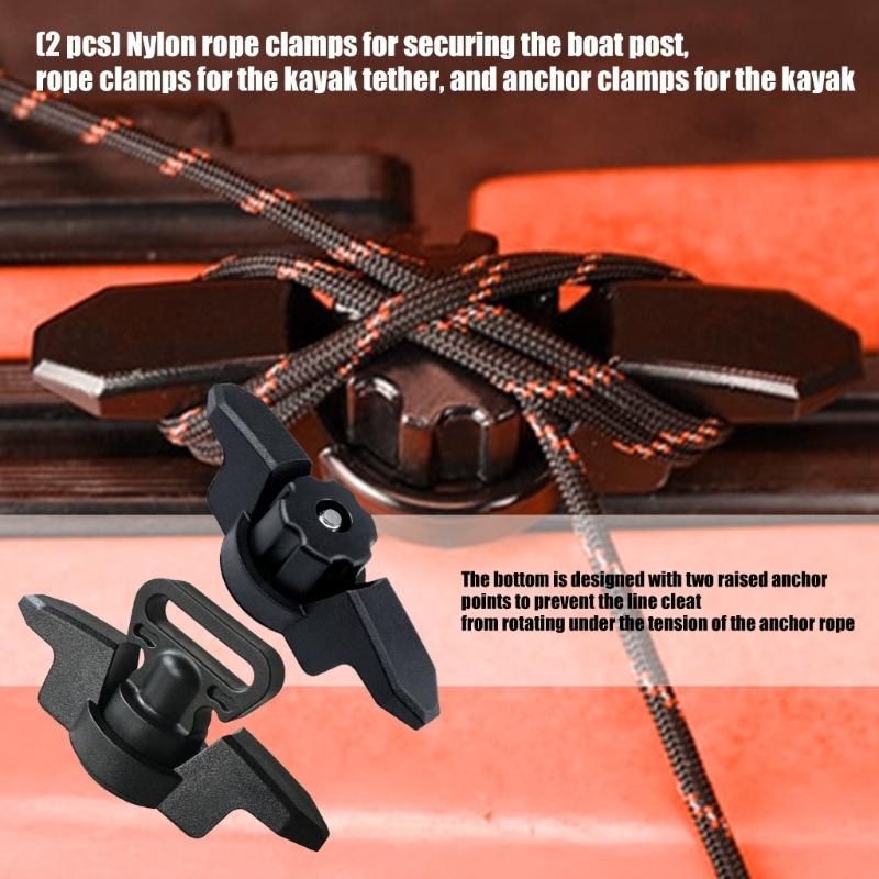 Heavy Type Nylons Rope Cleats For Boats Kayaks Anchors Secure Antslip Light Weight Waterproofed Fastener