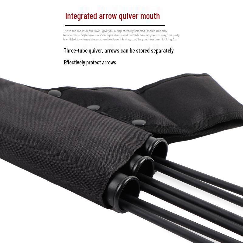 Archery Arrow Quiver: High-Quality Oxford Cloth, Three-Tube Storage, Wearable on Back or Waist