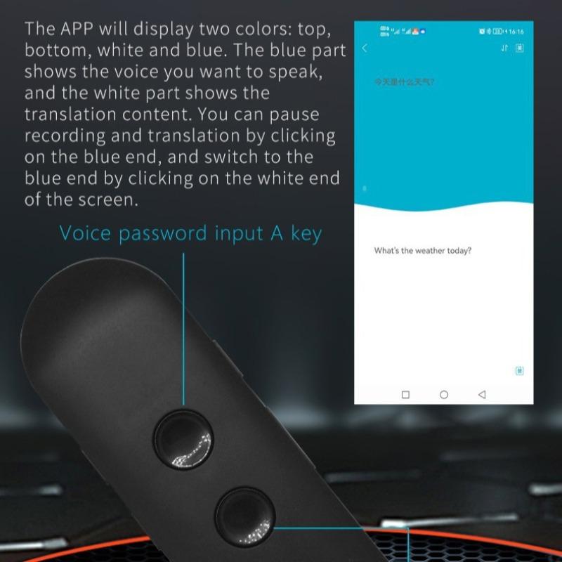 Intelligent Speech Translator, Simultaneous Interpreter, Portable Translator 97 Languages One-click Intelligent Translation Stick