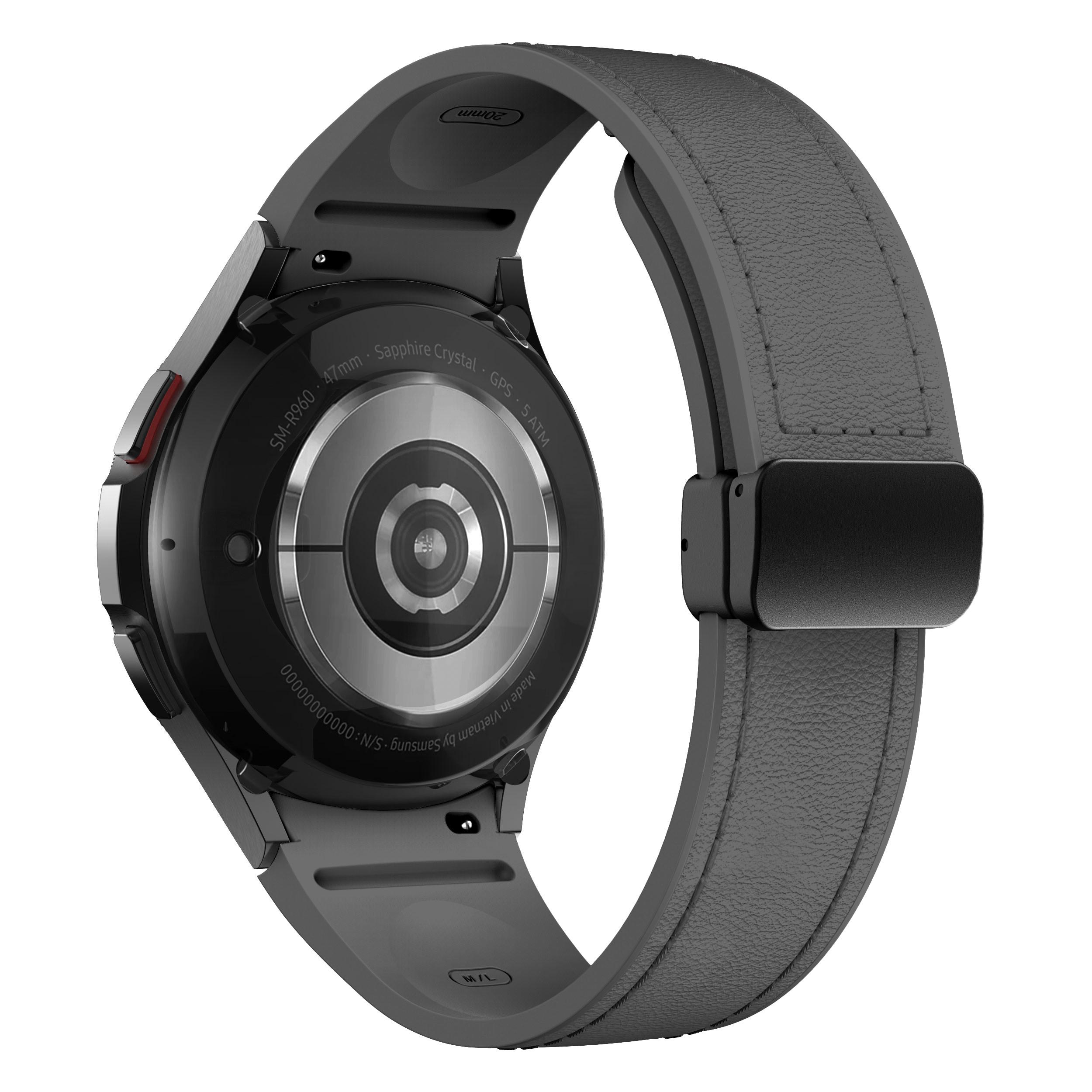 

Ремешок из натуральной кожи + силикона для Samsung Galaxy Watch 6 5 7 44 мм 40 мм 20 Браслет Galaxy Watch 6 4 Classic 47 мм 46 мм 43 мм 42 мм Galaxy Watch 7