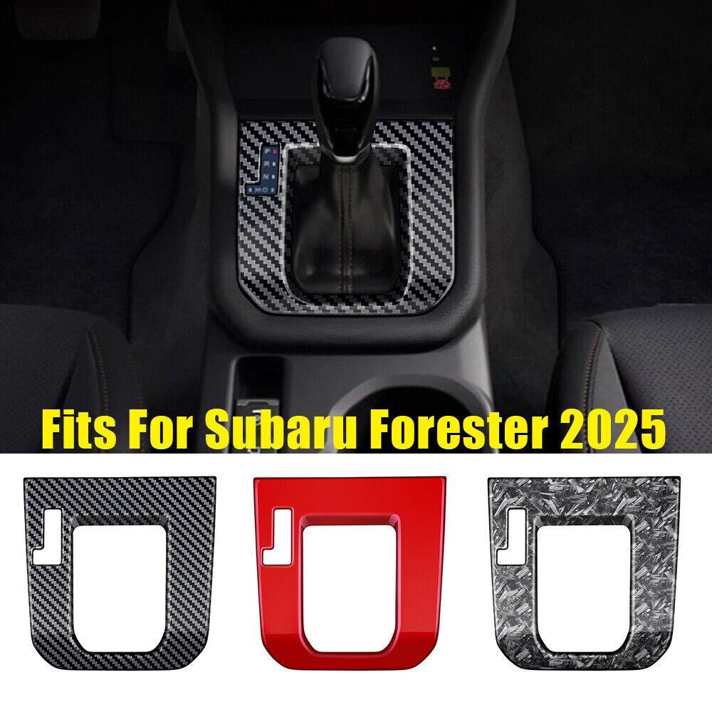 ABS Carbon Fiber Pattern Gear Shift Panel Cover Trim For Subaru Forester 2025+