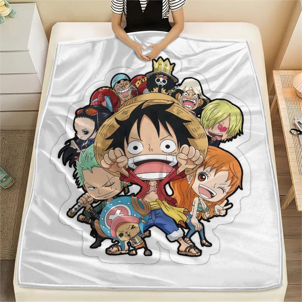1pz Una Pezzo Monkey D Luffy Coperta in Flanella Fantasia Adatta a Tutte le Stagioni per Arredamento Casa Calore e Comfort Regali Regalo Festivo