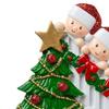 Custom Family Christmas Ornaments with Name Peeking Family of 2/3/4/5/6 Christmas Tree Ornament Holiday Gift for Family Friend