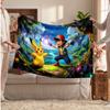 Pokémon Printed Flannel Blanket, Skin Friendly Warm Throw for Indoor Couch Bed Daily Use