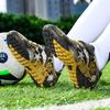28-39 Boys Football Shoes Leather  Rubber Soft Sole Kid's Professional Artificial Turf Training Football Boots for Boys
