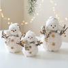 Round Hat Christmas Snowman Ornaments Knitted Snowman Statue Xmas Decoration  Home Xmas Decoration