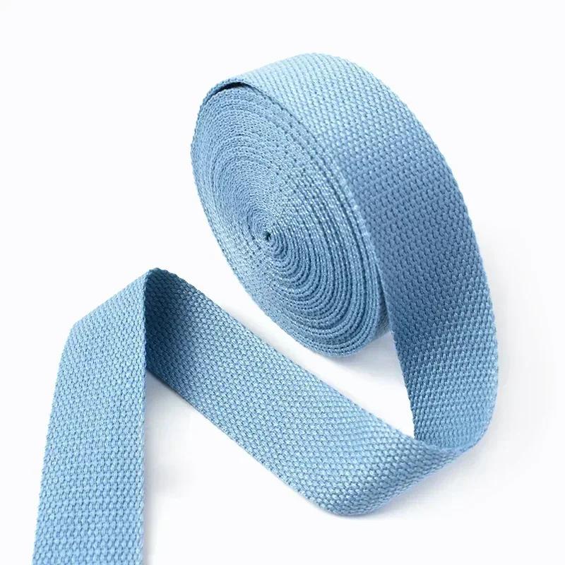 20-50mm Meetee 4M Polyester Cotton Webbings Bands Canvas Strap Tapes for Backpack Clothes Seat Belt Sewing Ribbons Accessories