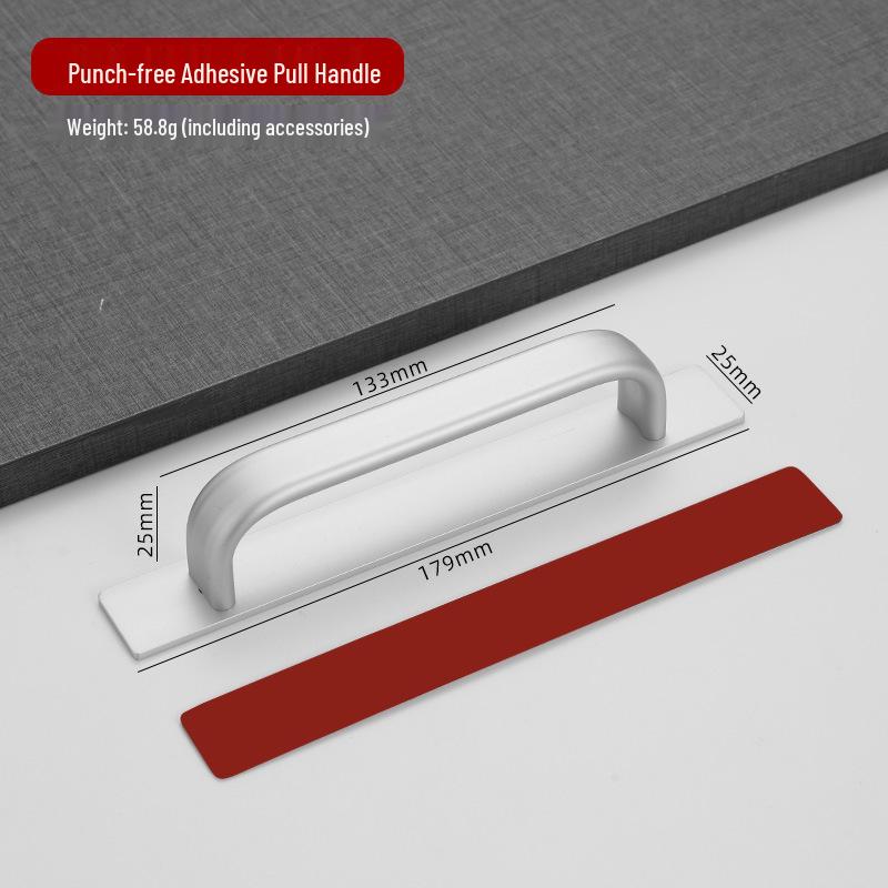Aluminum Alloy Glass & Sliding Door Handle for Balcony or Kitchen Wardrobe