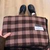 Korean Style Plaid Tassel Scarf – Winter Student Shawl & Warm Bib