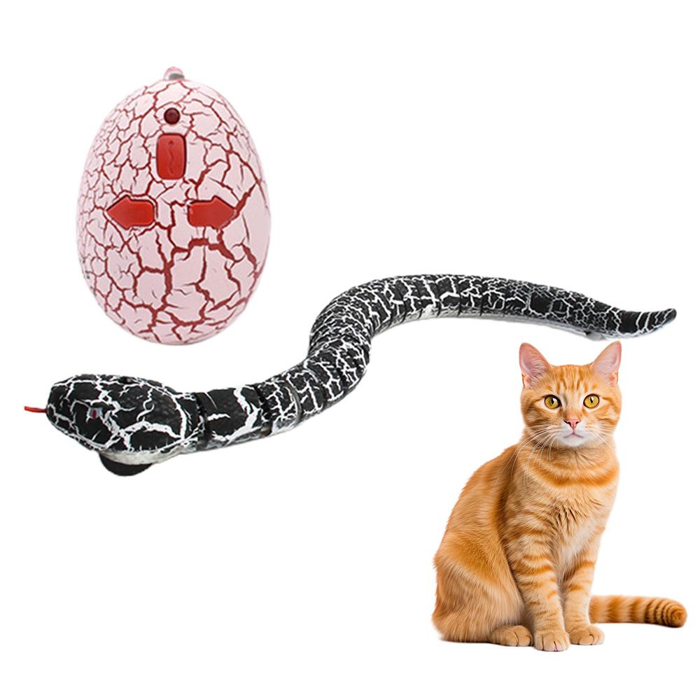 Snake Cat Toy Simulation Snake Cat Teaser Play Toy USB Simulation Snake Cat Interactive Toys For Pet Cats Dogs Medium Small