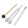 Portable Tuning Fork Set Aluminum Alloy 128hz Tuning Fork with Reflex Hammer for Relaxation
