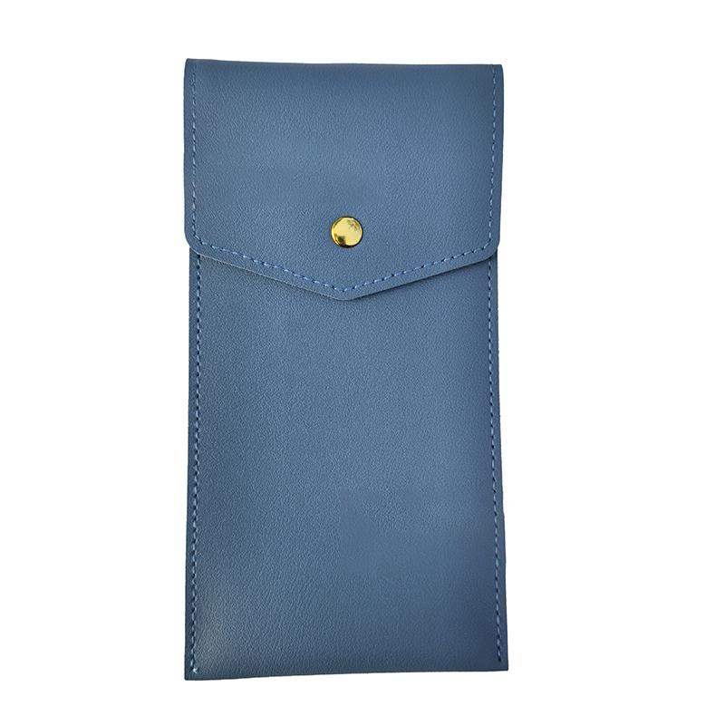 Pencilcase Faux Leather Large Capacity Multi-Slot Pouch - Pure Color Stationery Organizer / Pen Protective Case