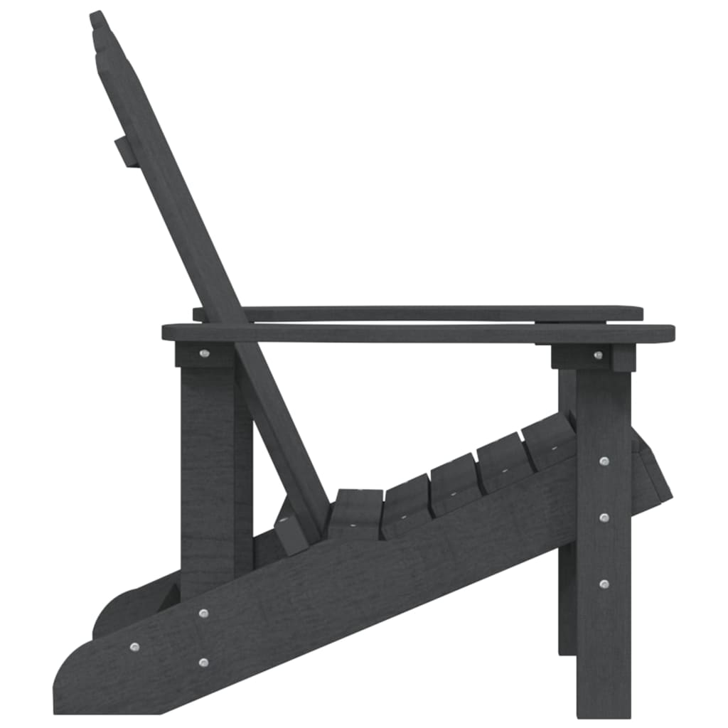 Vidaxl Adirondack Garden Chair, Hdpe, Anthracite
