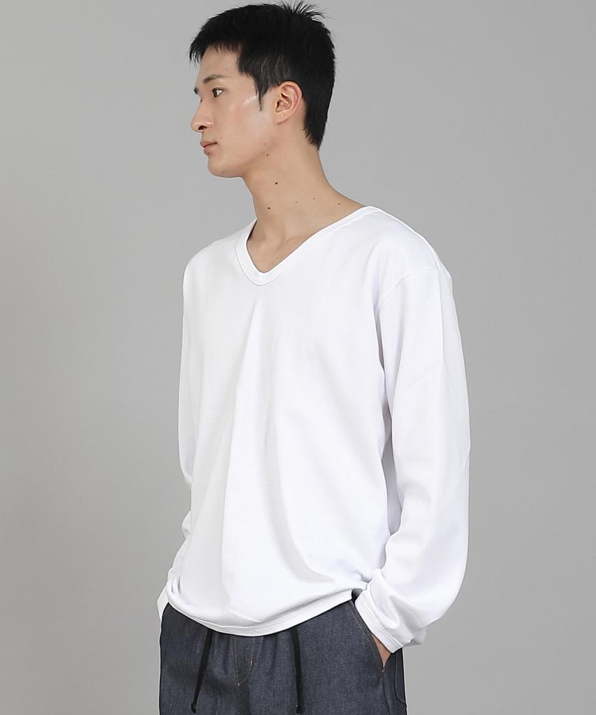 Seinteukeulu Plain V-Neck Sweatshirt Rvs-874 White