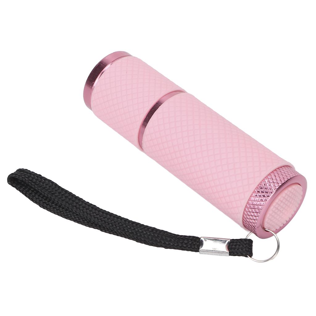 Flashlight Shaped Nail Lamp Home Salon Portable LED Nail Dryer Nail Art Tool for Rhinestones FixationPink
