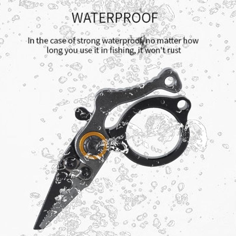Fishing Pliers with Safety Lock Fishing Multitool Aluminum Pliers Multifunction Braided Fishing Line Cutter Rings Opener