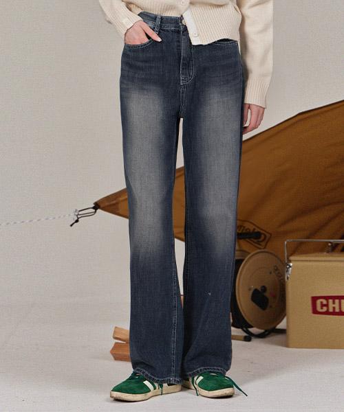 HAINT Lumi Wide Washed Denim Pants