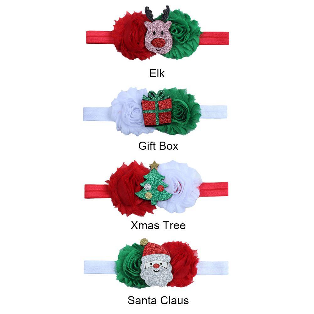 Hair Accessories Twisted Knot Headband Xmas Tree Santa Claus Newborn Hairband Christmas Baby Turban
