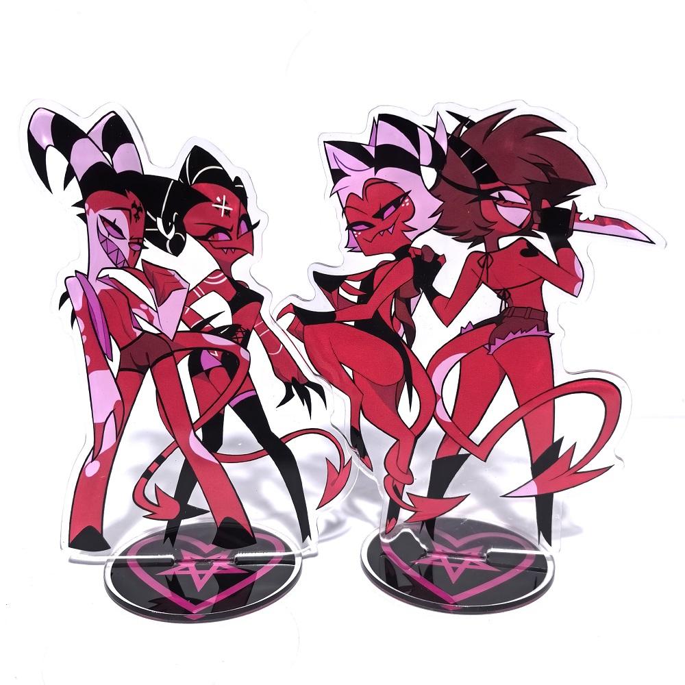 Helluva Boss Figures Acrylic Stand Fashion Anime Action Figure Accessories Collection Toys Desktop Ornaments Kids Gift Poseable Articulated Scale