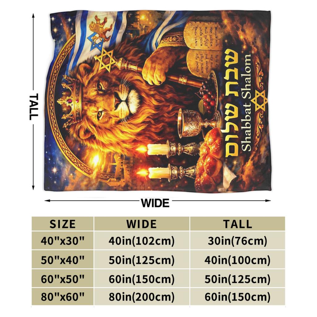 Jewish Passover Lion Blanket Quality Super Soft Throw Blanket Winter Travel Outdoor Aesthetic Bedspread