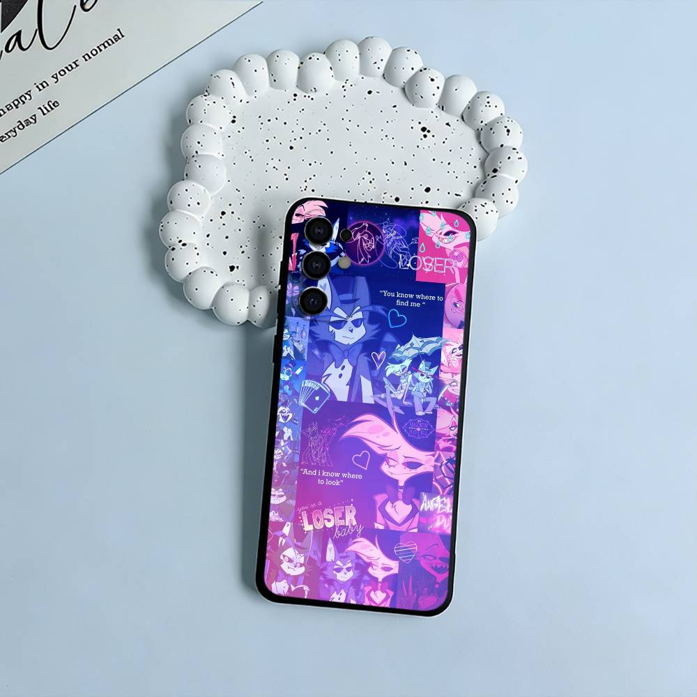 A-Angel Dust H-Hazbin H-Hotel Phone Case For Samsung S25,S24,S21,S22,S23,S30,Ultra,S20,Plus,Fe,Lite,Black Soft Silicone