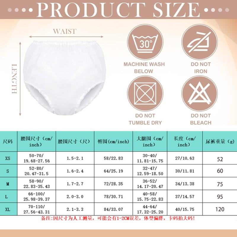 Reusable TPU Incontinence Underwear Adults Unisex Waterproof Pant With Diaper Cover Layer