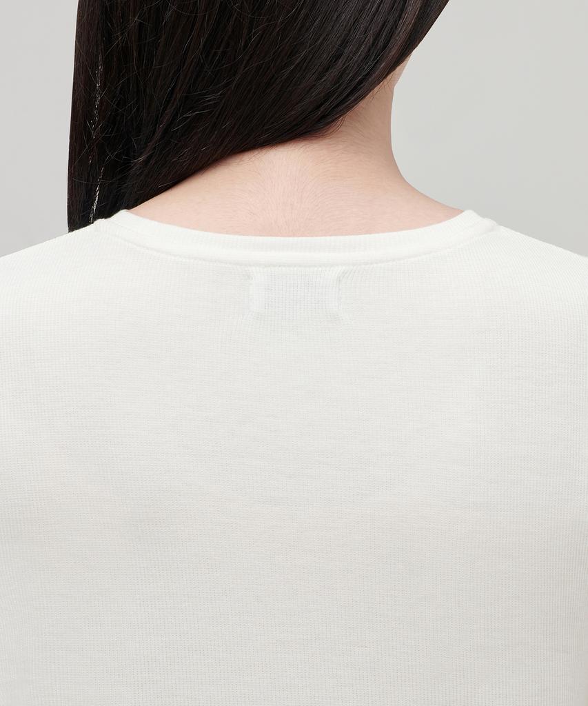 MUSINSA STANDARD WOMAN Women'S Ribbed Slim Fit Long Sleeve T-Shirt [Cream]