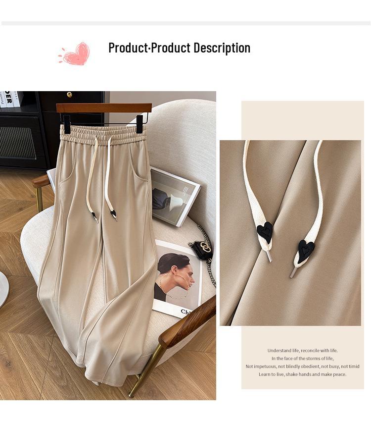 Super Fat Plus Size High Waist Ice Silk Straight-Leg Pants - Women's Summer Nine-Point Casual Style