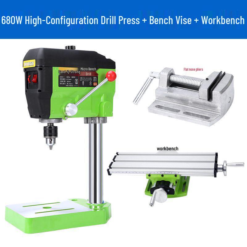 220V High-Precision Mini Drill Press for Woodworking and Industrial Use