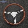15palcový 380mm Univerzální Sportovní Volant ve Dřevěném Stylu JDM Klasický Vintage Závodní Dřevěný Volant