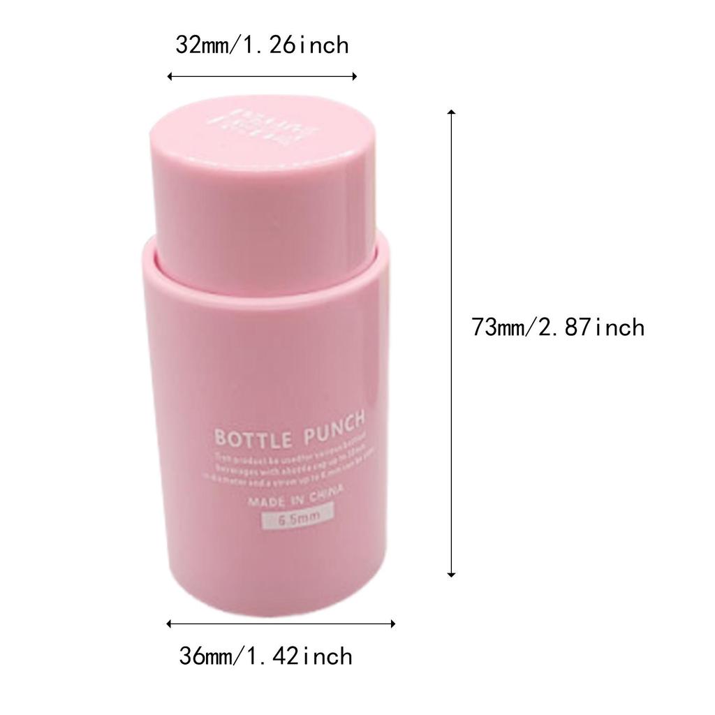 Water Bottle Cap Hole Punch,Lightweight, Manual,Compact for Lids,Juice Beverage Lid Hole Punch for Party Picnic Kitchen Travel