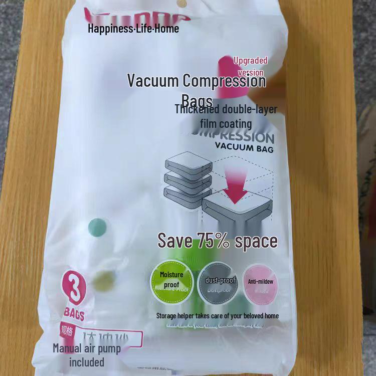 Wenbo 3-Pack Vacuum Compression Storage Bags PE